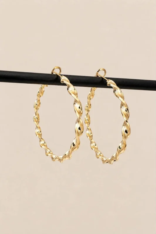 Ohrringe Jenna Hoops 18K vergoldet