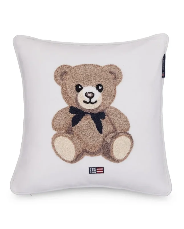 LEXINGTON Teddy-Kissen aus Bio-Baumwollsamt 40 x 40