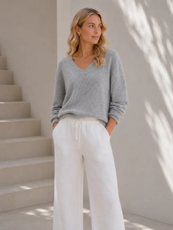 Bluse Dagmar superweiche Qualität – Mittelgrau