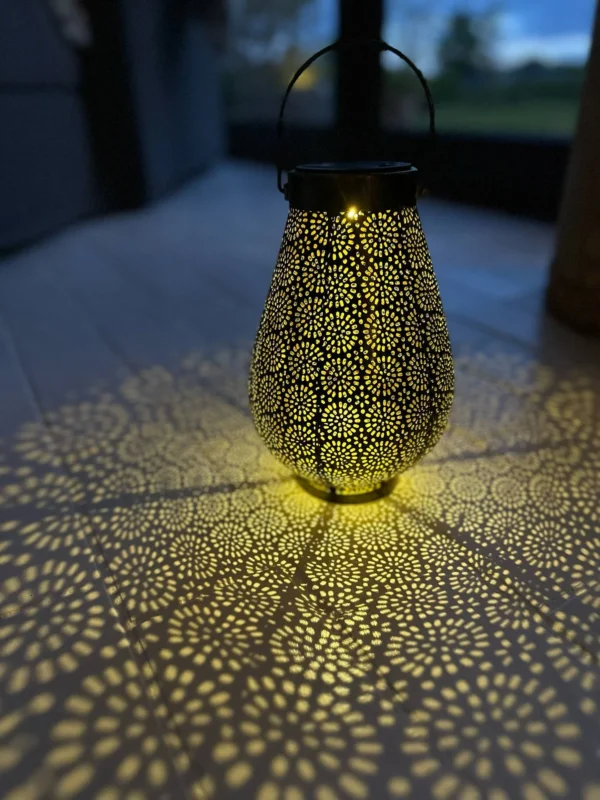 Laterne mit Solarzellen - GOLDEN