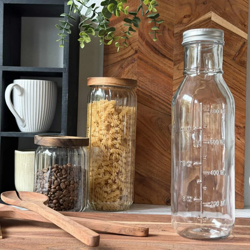 Glasflasche mit Messskala - 1000 ml