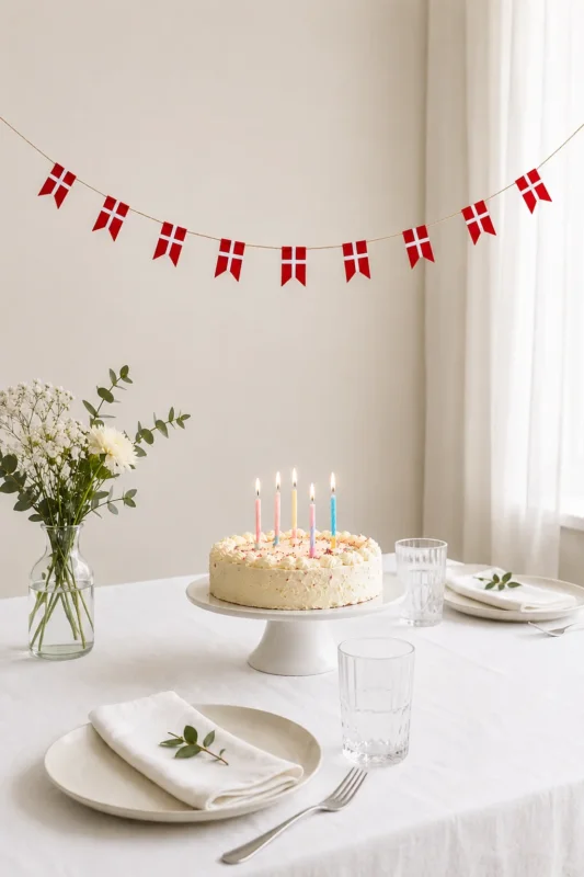 Girlande mit Fähnchen - 10 Fähnchen