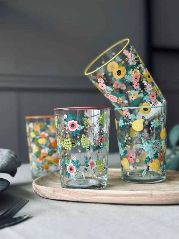 Trinkgläser FLORA - Set mit 4 Gläsern