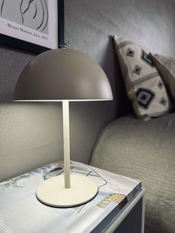 LED-Touch-Tischlampe, beige und grau