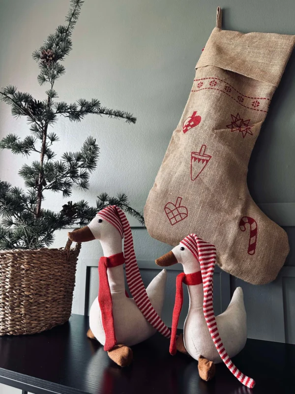 Weihnachtsente mit Mütze - Klein