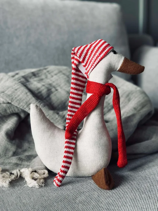 Weihnachtsente mit Mütze - Medium
