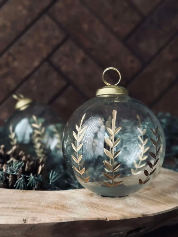 Glas-Weihnachtskugeln - 2er-Set