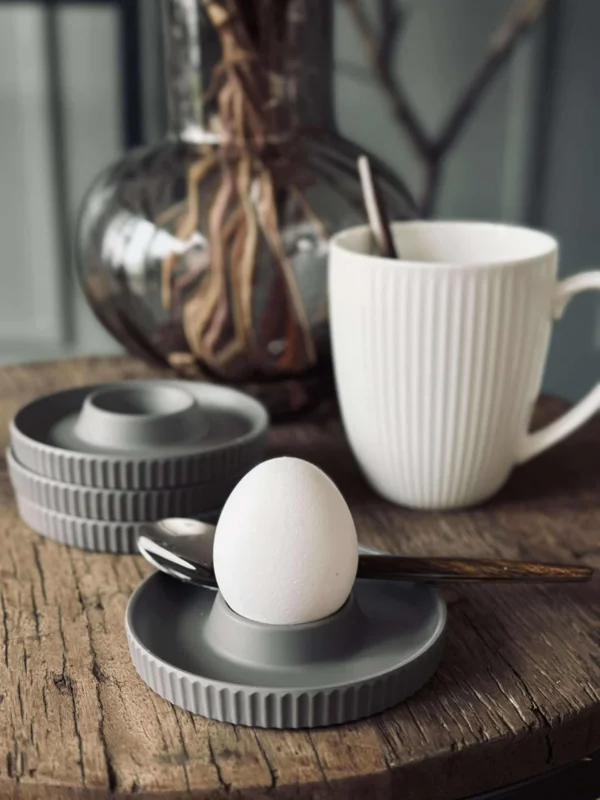 Eierbecher Melamin Taupe - Set mit 4 Stk.