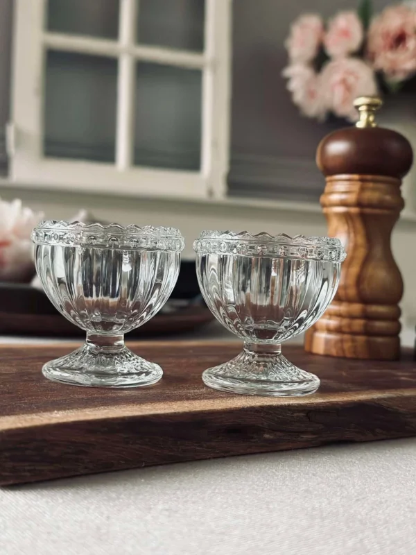 Eierbecher aus Glas - Set mit 2 Stk.