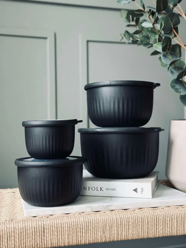 Aufbewahrungsbehälter Black – Set mit 4 Stk.