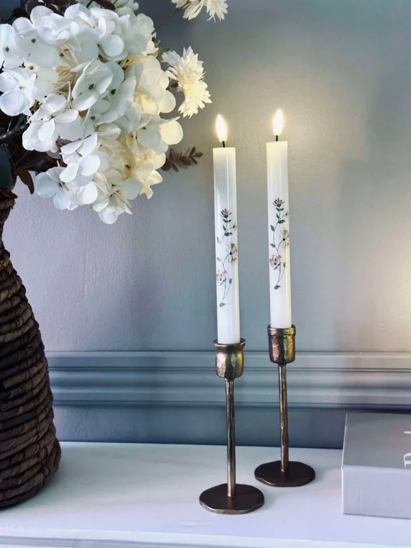 LED Rose flower Stabkerzen – Set mit 2 Stk.