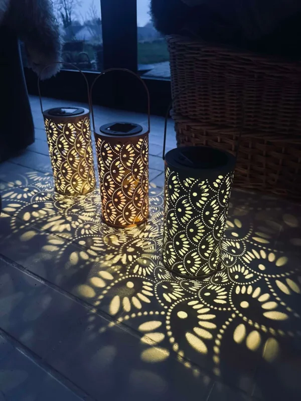 Laterne DELI mit Solarzellen – Grün