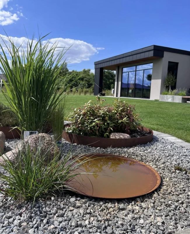 Spiegelbecken - Ø 60 Corten-Rost