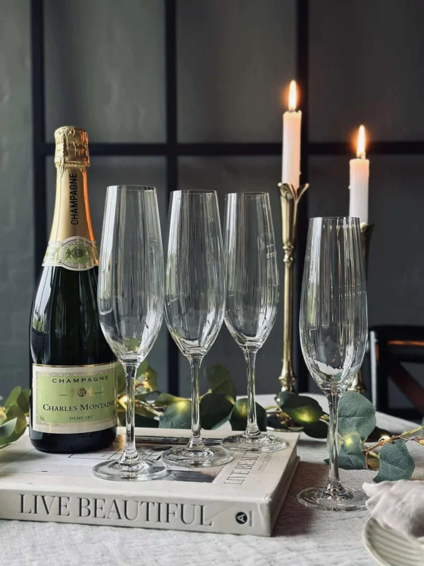 Champagnerglas CRYSTAL - Set mit 4 Stk.