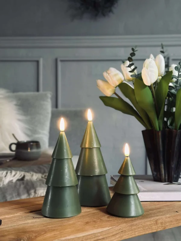 LED-Weihnachtsbaum 3 Stk. mit Fernbedienung Grün