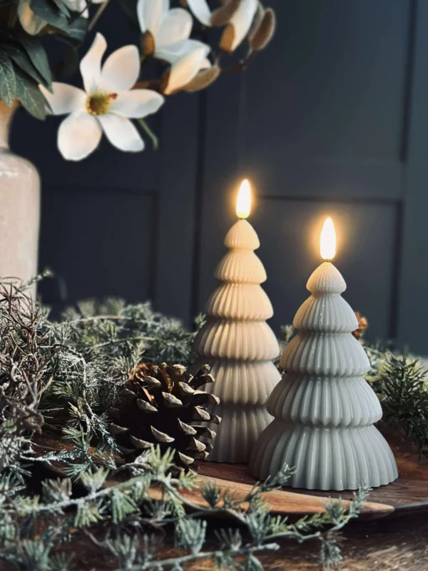 Weihnachtsbaum mit LED-Licht - Set mit 2 Stk. Sand