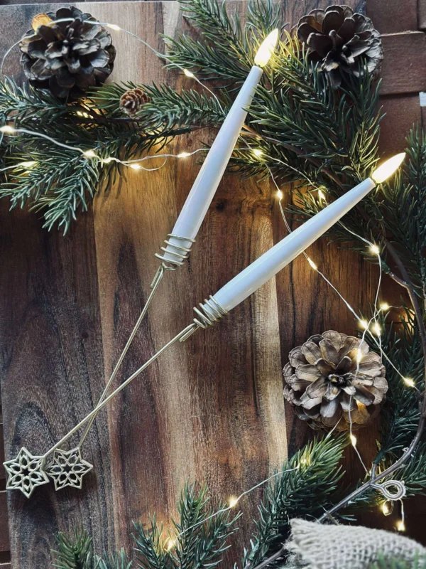 Kerzenhalter für Weihnachtsbaum STAR - 6 Stk.