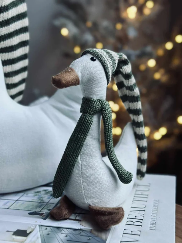 Weihnachtsente mit grüner Mütze - Mini