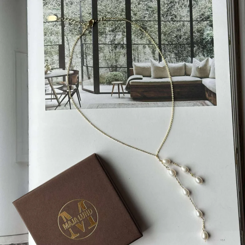 Halskette EMMY - Y-Kette mit Süßwasserperlen