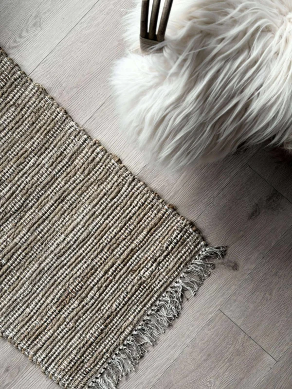 Türmatte Jute mit Fransen - Natur