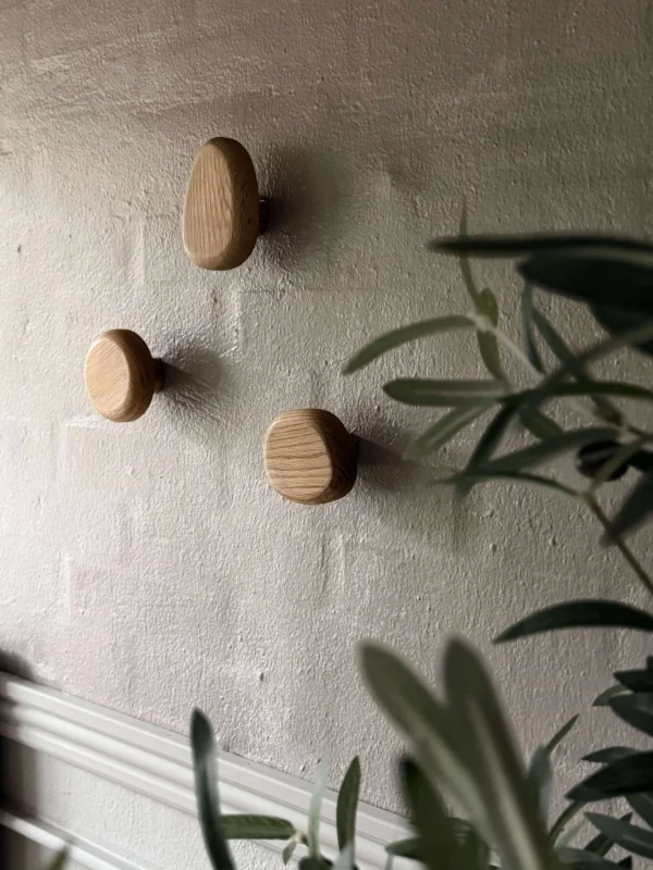 Wandhaken Eiche - Set mit 3 Stk