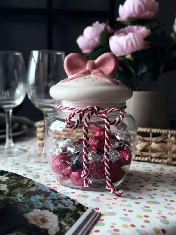 Vorratsglas mit Schleife - 1200 ml