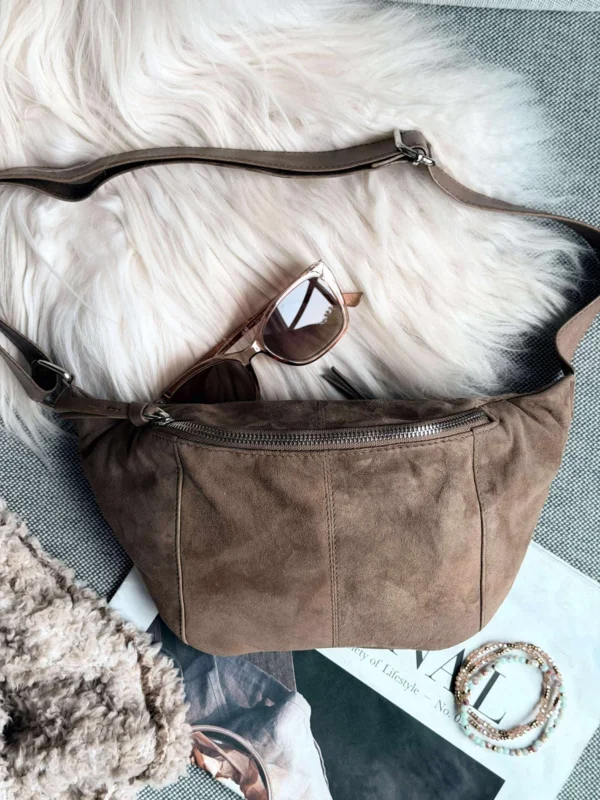 Bumbag JUNE Wildleder - Nude Brown