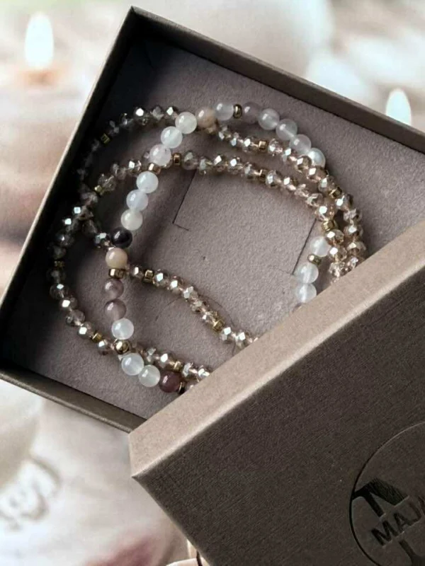 Armband Leah Blush/Natur – Set mit 3 Stück