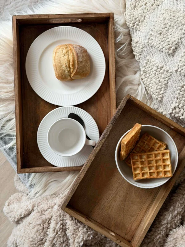 Tablett Mangoholz - Set mit 2 Stk.