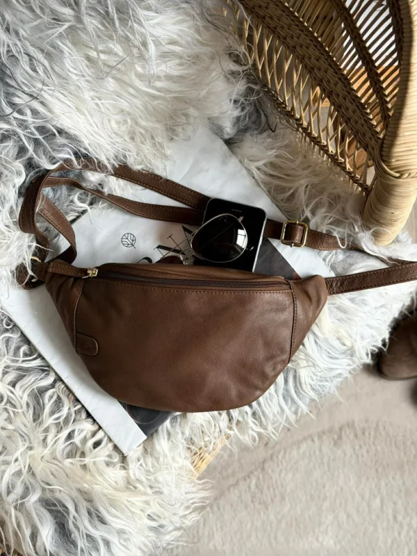 Gürteltasche Misse - Coffee / Gold