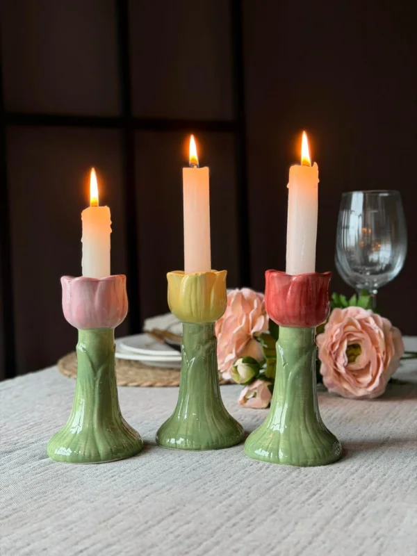 Kerzenhalter Tulipan 14 cm - Verschiedene Farben