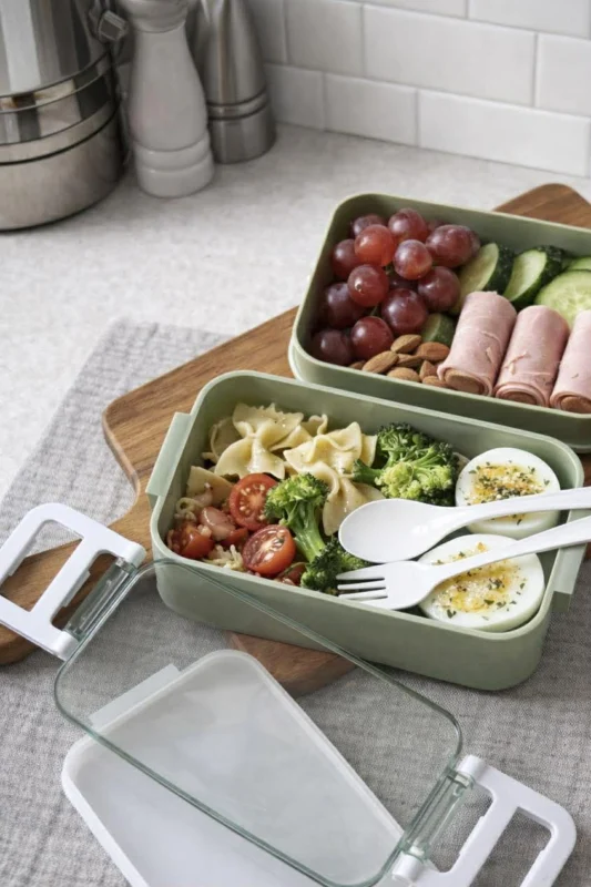 Lunchbox mit Löffel und Gabel - Colormix