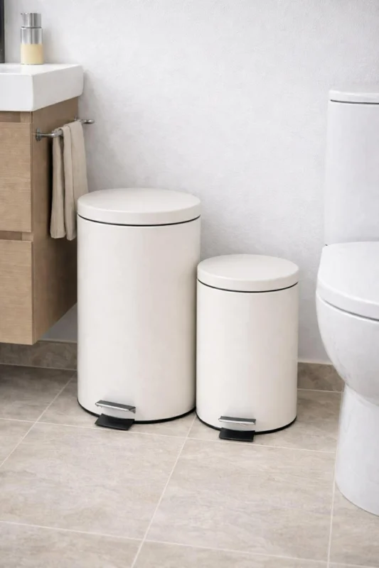 Treteimer Weiß - Set mit 2 Stk.