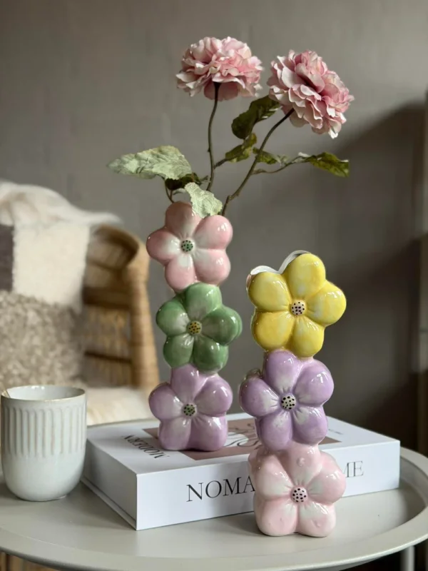 Vase mit Pastellblumen - Color mix