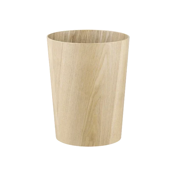 blomus WILO Papierkorb rund aus Hartholz – 10 Liter
