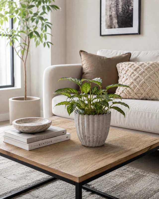 Blumentopf im Beton-Look - Klein grau