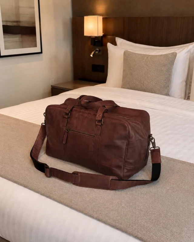 Weekender-Tasche Faust - Dark cognac
