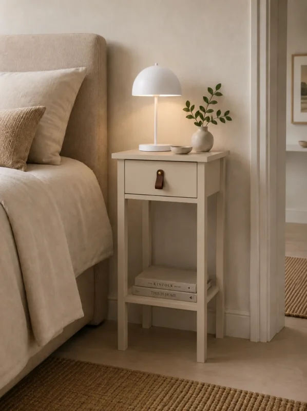 Tisch mit Schublade und Regal - Cashmere