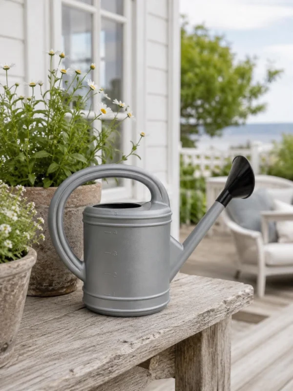 Gießkanne 5 Liter – Silber – stilvolles Aussehen