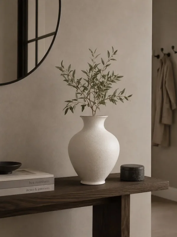 Vase aus Metall - Off-White 31 cm