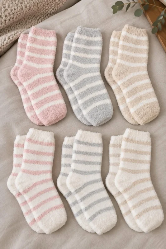 Socken 2 Paar COZY - Gestreiftes MIX