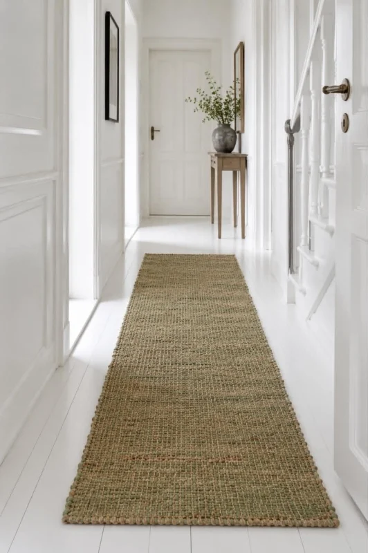Teppich aus Olivenleder und Jute – 70x200