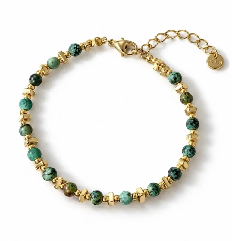Armband TILDE - Naturstein - Smaragd