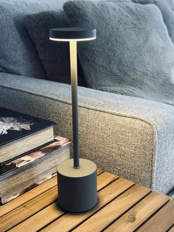 LED Tischlampe KELLY Taupe - wiederaufladbar
