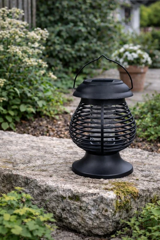 Laterne mit Solarzellen - Gut gegen Insekten