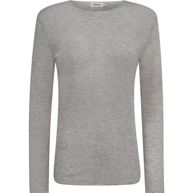 Bluse Drew Cashmere Mix - Light Grey Melange
