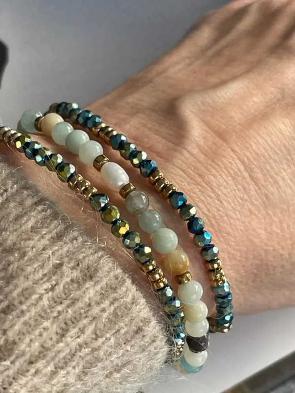 Armband Leah Emerald – Set mit 3 Armbändern