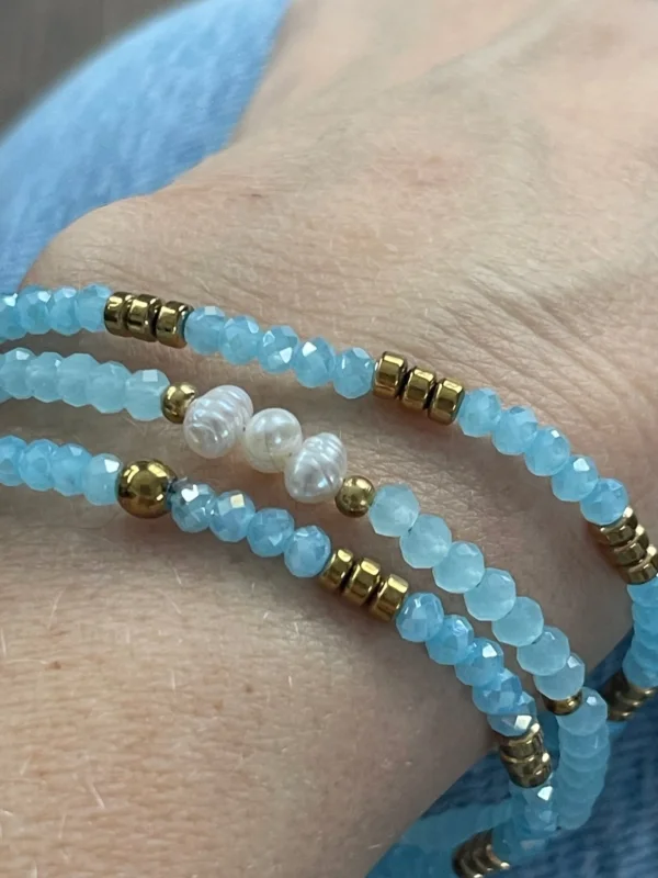 Armband Sarabella Soft Blue – Set mit 3 Stück