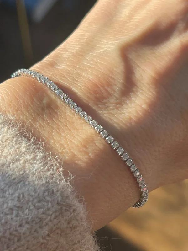Tennisarmband Palma mit Zirkonia - rhodiniert