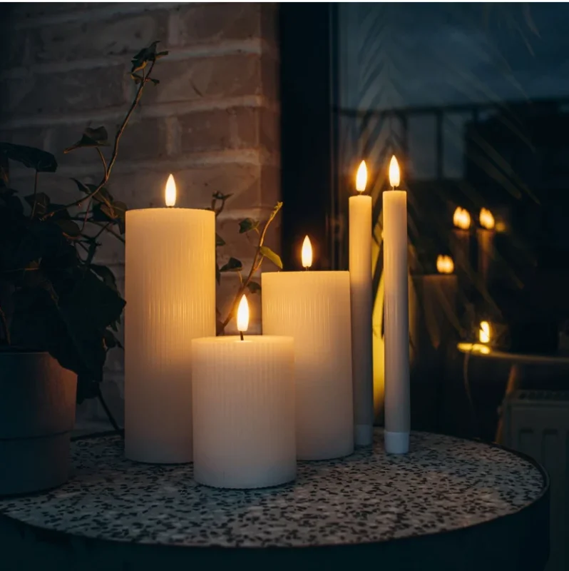 LED-Lichtpaket gerillt - 5er-Pack weiß